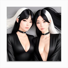 Two Asian Girls Canvas Print