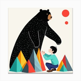 Bear With A Child 11 Canvas Print