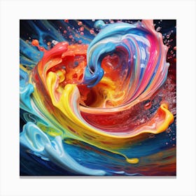 Colorful Splash of Paint Canvas Print