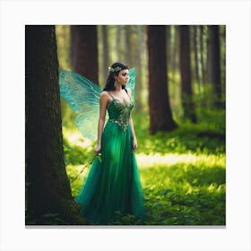 Fairy In The Forest 3 Canvas Print