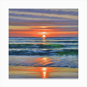 Sunset At The Beach Canvas Print