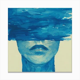 Blue Head Canvas Print