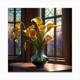 Yellow Calla Lilies Canvas Print