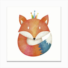 Fox With Crown Canvas Print