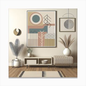 Scandinavian style, Abstract, geometric shapes 7 Canvas Print