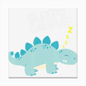 Sleepy Saurus Dinosaur Canvas Print