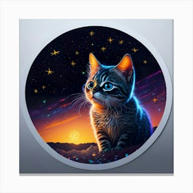 Cat Colored Sky (131) Canvas Print