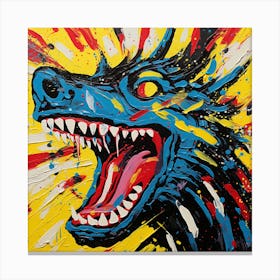 Wolf Dragon Canvas Print