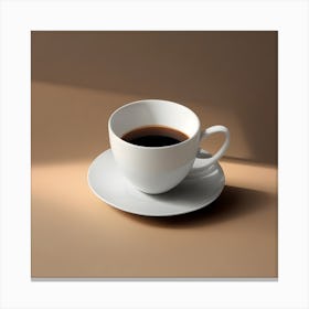 White Coffee Cup Canvas Print