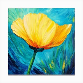 Yellow Poppy Art Canvas Print