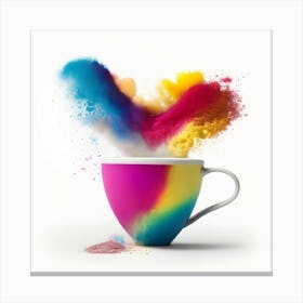 Rainbow Powder In A Cup Canvas Print