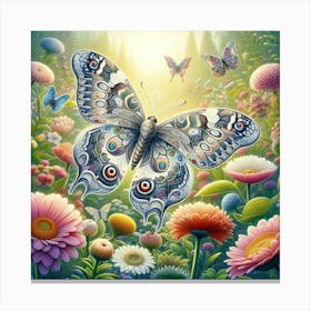 Butterfly In The Garden 1 Canvas Print