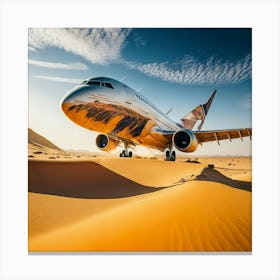 Airplane Desert (17) Canvas Print