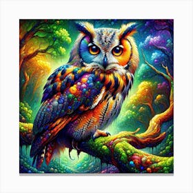 Owl In The Forest 1 Canvas Print