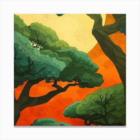 Tree In The Sun Canvas Print