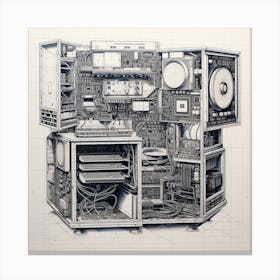 Computer Room Canvas Print