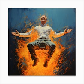 Was On Fire Floating In The Air Canvas Print