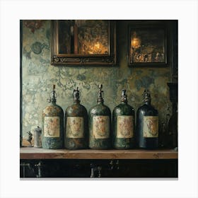 Four Bottles Canvas Print