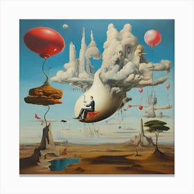 'Clouds And Balloons' Canvas Print