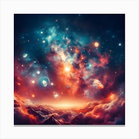 Galaxy And Stars In The Sky Canvas Print