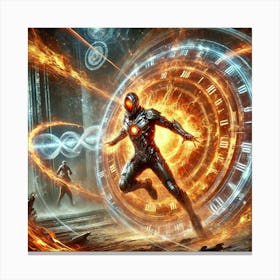 A Dramatic Sci Fi Scene Featuring Ember Sage Demon 1 Canvas Print