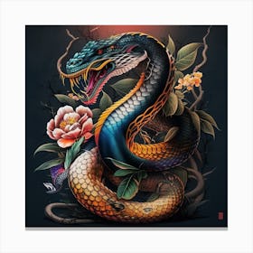 Chinese Snake Canvas Print