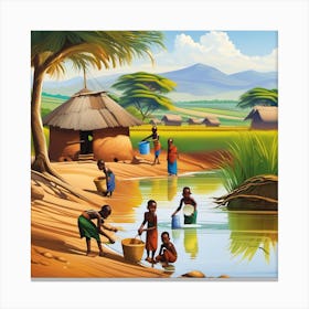 African Square Canvas Print
