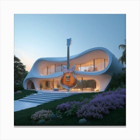 Guitar House Canvas Print