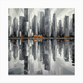 City By The Water Canvas Print