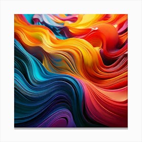 Firefly Flowing Signal Colors In A Vibrant 3d Abstract Design 78773 Canvas Print