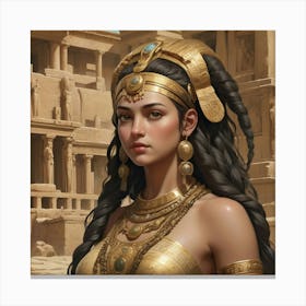 Egyptian Woman Art Print 1 Canvas Print