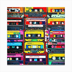 Cassette Tapes Canvas Print