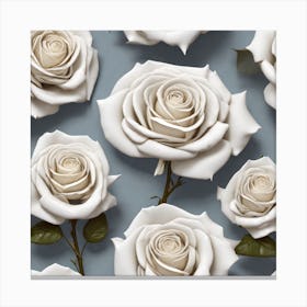 White Roses 1 Canvas Print