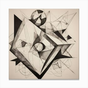 Abstract Geometric Drawing Canvas Print