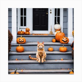 Halloween Cat Canvas Print