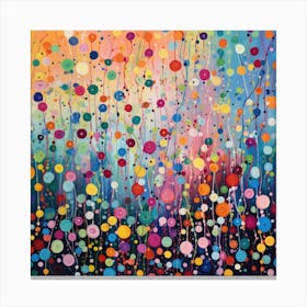 Rainbows And Dots Canvas Print