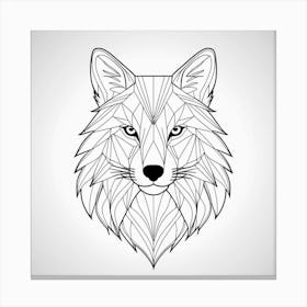 Geometric Wolf Head 1 Canvas Print