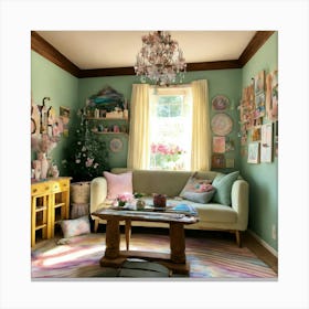 Shabby Chic Living Room 4 Canvas Print