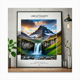 Waterfalls In Iceland Canvas Print