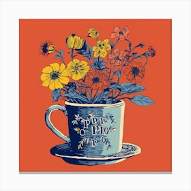 Flowers In A Cup 1 Canvas Print