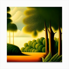 Landscape Of The Forest Canvas Print