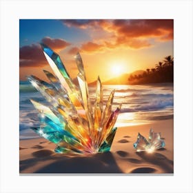 Crystals On The Beach Canvas Print