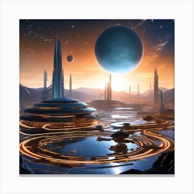 Futuristic City 185 Canvas Print