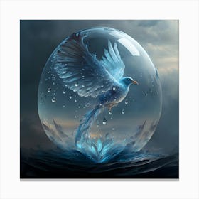 Bird In A Glass Canvas Print