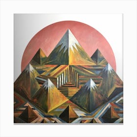 Geometric mountains 2 Canvas Print