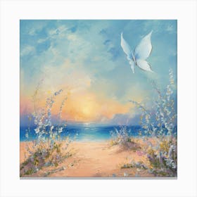 Butterfly On The Beach 4 Canvas Print