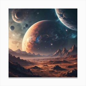 Space Landscape 12 Canvas Print