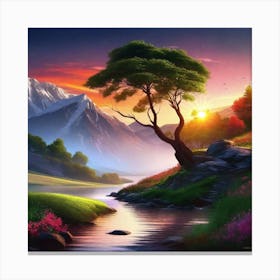 Landscape Painting 79 Canvas Print