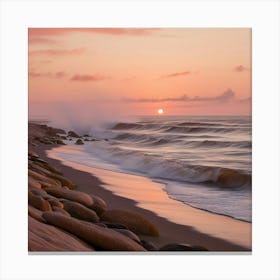 Sunset At The Beach Canvas Print