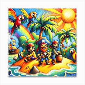 Super Kids Creativity:Pirates On An Island Canvas Print